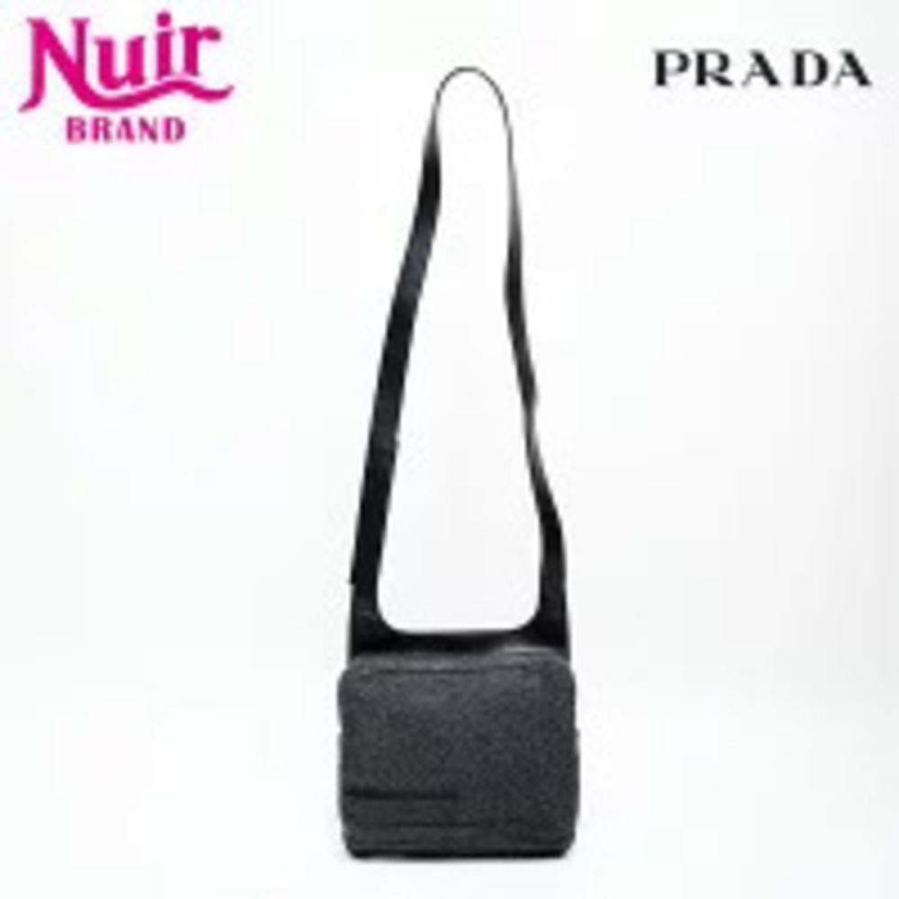Prada Wool Sport Body Bum Crossbody Belt Bag Shoulder Gray